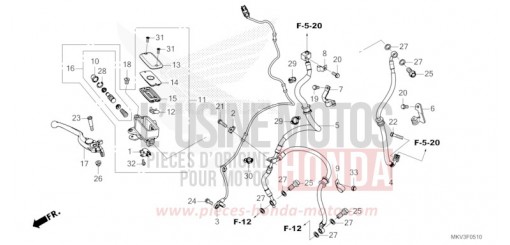 FRONT BRAKE MASTER CYLINDER NSS750M de 2021
